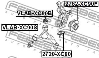 FEBEST - 2720-XC90 - ОПОРА ШАРОВАЯ ПЕРЕДНЕГО НИЖНЕГО РЫЧАГА VOLVO XC90 2003-