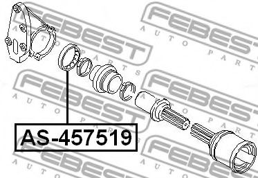 FEBEST - AS-457519 - Підвісний підшипник півосі Ford Connect 02-