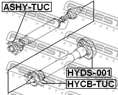 FEBEST - ASHY-TUC - Хрестовина карданного вала Kia Sorento I (JC) 02-/Hyundai/Mazda Proceed 99-