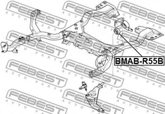 FEBEST - BMAB-R55B - САЙЛЕНБЛОК ЗАДНИЙ ПЕРЕДНЕГО РЫЧАГА