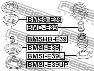 FEBEST - BMSI-E39 - Тарілка пружини перед. верх. BMW 3 E46 316 95-