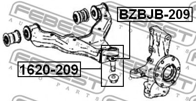 FEBEST - BZBJB-209 - Пильник кульової опори гумовий