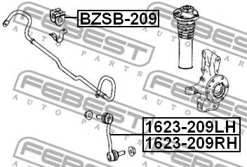 FEBEST - BZSB-209 - ВТУЛКА ПЕРЕДНЕГО СТАБИЛИЗАТОРА D20 (MERCEDES BENZ SPRINTER 209/211 2006-) FEBEST