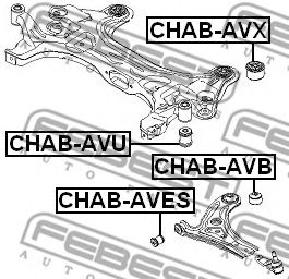 FEBEST - CHAB-AVB - Сайлентблок рычага CHEVROLET AVEO 05- перед. мост с двух сторон (Пр-во FEBEST)