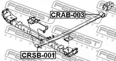 FEBEST - CRSB-001 - (8) Втулка ресорна задня Dodge Ramvan// Chrysler Voyager, Grand Voyager 00-08