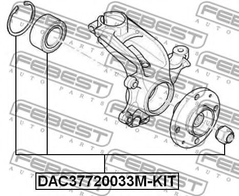 FEBEST - DAC37720033M-KIT - ПОДШИПНИК СТУПИЧНЫЙ ПЕРЕДНИЙ (37X72X33)