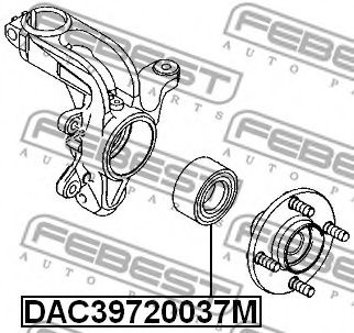 FEBEST - DAC39720037M - ПОДШИПНИК СТУПИЧНЫЙ ПЕРЕДНИЙ  MAZDA 2 DE 2007-