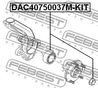 FEBEST - DAC40750037M-KIT - ПОДШИПНИК СТУПИЧНЫЙ ПЕРЕДНИЙ  FORD MONDEO GE 2000-2007