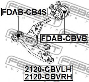 FEBEST - FDAB-CBVB - САЙЛЕНБЛОК ЗАДНИЙ ПЕРЕДНЕГО РЫЧАГА