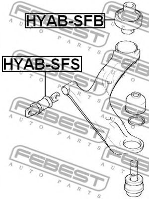 FEBEST - HYAB-SFB - САЙЛЕНБЛОК ЗАДНИЙ ПЕРЕДНЕГО РЫЧАГА (HYUNDAI SANTA FE (BB) 2000-2006) FEBEST