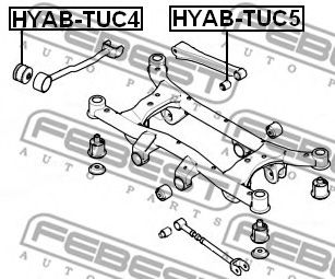 FEBEST - HYAB-TUC4 - С/блок перед. важеля поздовж. зад. Hyundai Tucson 8/04- Kia Sportage 9/04-