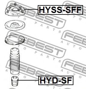 FEBEST - HYSS-SFF - Опорна подушка перед. Hyundai Tucson/Santa FE 01-06