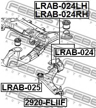 FEBEST - LRAB-024 - САЙЛЕНБЛОК ПЕРЕДНЕГО РЫЧАГА LAND ROVER FREELANDER II 2006-