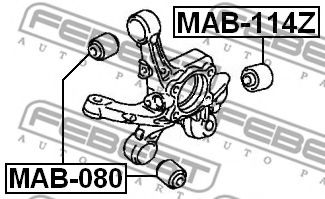 FEBEST - MAB-114Z - Сайлентблок важеля зад. поперечного (розвального) Mitsubishi Lancer 03- /Outlander 5/03-