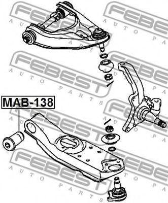 FEBEST - MAB-138 - САЙЛЕНБЛОК ПЕРЕДНЕГО НИЖНЕГО РЫЧАГА MITSUBISHI L200 K6#/K7# 1996-2007