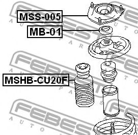 FEBEST - MB-01 - Підшипник опорний ам-тора перед.  MItsubishi Lancer IX/Outlander 03-