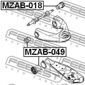 FEBEST - MZAB-018 - С/блок переднього верхнього важеля Mazda E2000/ SD/SR/ FE 87-