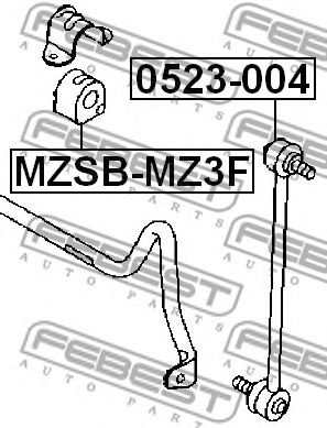 FEBEST - MZSB-MZ3F - Втулка стабилизатора переднего 