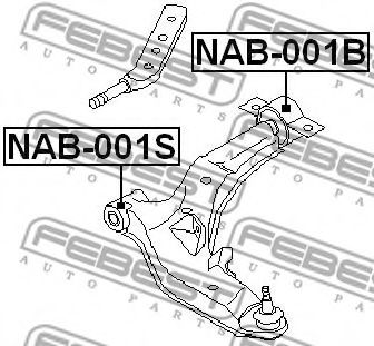 FEBEST - NAB-001B - С/блок задній. важеля пер.Nissan Maxima 99-