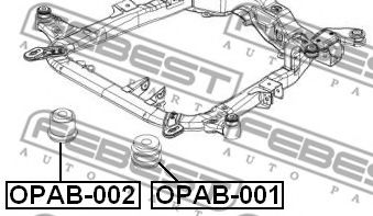 FEBEST - OPAB-002 - Сайлентблок пiдрамника передня Opel Astra G, Astra H, Zafira A, Z
