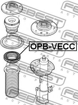 FEBEST - OPB-VECC - ПОДШИПНИК ОПОРЫ ПЕРЕДНЕГО АМОРТИЗАТОРА OPEL ASTRA H 2004-2010