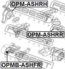 FEBEST - OPMB-ASHFR - Опора двигуна Opel Astra H 1.4/1.6/1.8 2004-
