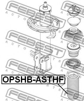 FEBEST - OPSHB-ASTHF - Пильник амортизатора пластиковий