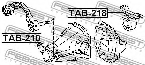 FEBEST - TAB-210 - С/блок подушки диференціала Toyota Rav IV 2.0 94-00