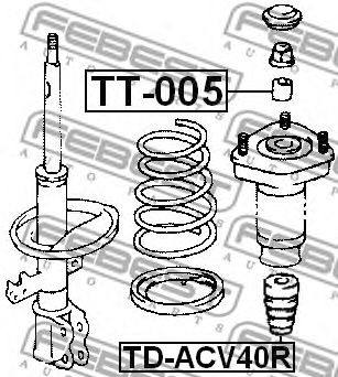 FEBEST - TD-ACV40R - Відбійник зад. амортизатора Toyota Camry MCV20/30/ACV40 RR 97-