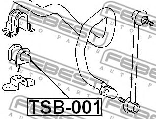 FEBEST - TSB-001 - Втулка стабілізатора пер. (d=23) Lexus RX300 3.0I, 3.3I 03-, RX350 06-, RX400H 05-