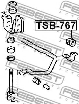 FEBEST - TSB-767 - (Ø 24mm) Втулка зад. стаб. Toyota LC 100/Lexus LX470