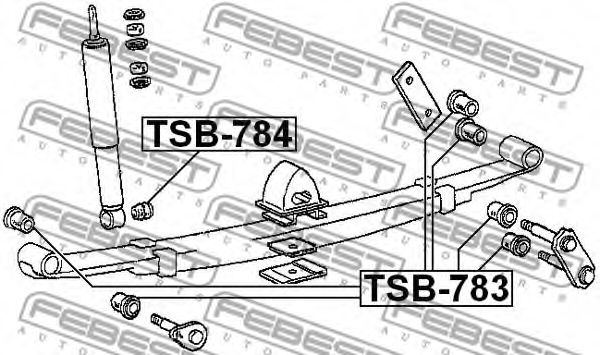 FEBEST - TSB-784 - Втулка ам-тора зад. газов. Mitsubishi L200 2.5DI-D 07/Toyota Hilux II 1.8 88-94