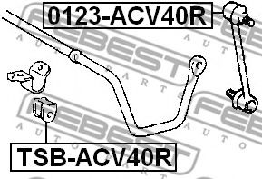 FEBEST - TSB-ACV40R - Втулка стабілізатора задня Toyota Camry (V40) 06-  (D=16)