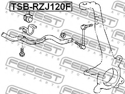 FEBEST - TSB-RZJ120F - Втулка стабілізатора перед.Toyota Land Cruiser Prado 120 02-09/ Hilux/Surf/4Runner RZN210 02-09/ FJ Cruiser GSJ15 06-