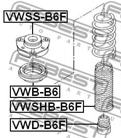 FEBEST - VWB-B6 - ПОДШИПНИК ОПОРЫ ПЕРЕДНЕГО АМОРТИЗАТОРА SKODA OCTAVIA II 2004-2012