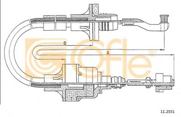 COFLE - 11.2551 - Трос зчеплення Opel Vectra 1.4/1.6/1.7TD 89-