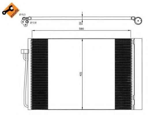 Радіатор AC  BMW 5 (E60), 7 (E65, E66, E67) 2.0-6.0 11.01-12.10