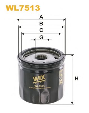 WIX FILTERS - WL7513 - Фільтр масляний Renault Dokker 1.5dCi 12-/Nissan Qashqai 13-