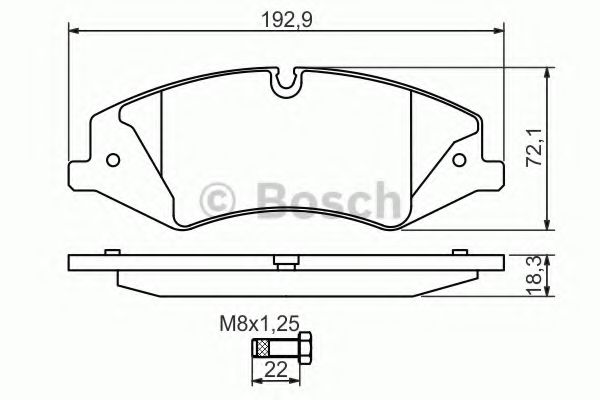 BOSCH - 0 986 494 408 - Гальмівні колодки дискові перед. Land Rover /Range Rover III/ Range Rover Sport 4.4Td-5.0V8 04.09-