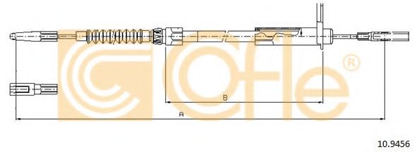 COFLE - 10.9456 - Трос ручного гальма зад.правий MB S-Class 99- 978/800mm