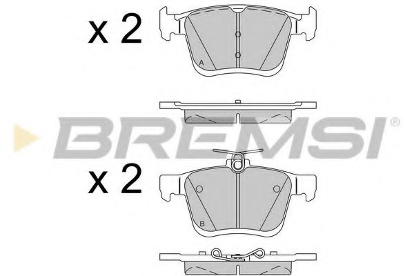 BREMSI - BP3518 - Тормозные колодки зад. VW Golf VII 13- (ATE)