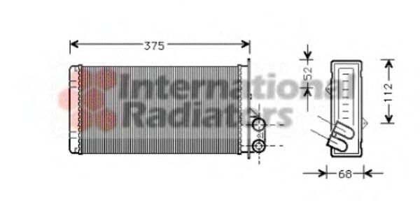 VAN WEZEL - 43006226 - Радіатор пічки Renault Master 10/97-