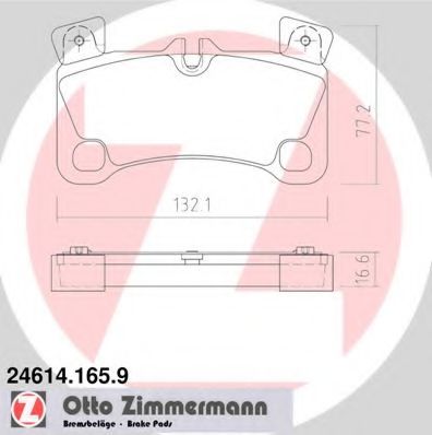 ZIMMERMANN - 24614.165.9 - Гальмівні колодки дискові зад. Audi Q7/Porsche Cayenne/VW Touareg 3.0Tdi-6.0W12 08.04-