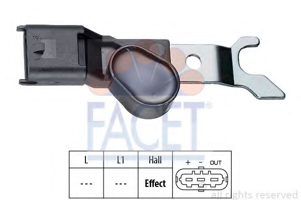 FACET - 9.0310 - Датчик положення розподільчого валу Opel Astra G/ Omega B 2.0 16V/2.2 16V 98-