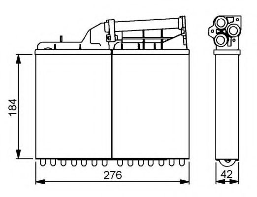 NRF - 58053 - Радiатор пічки BMW 5 E34 88-