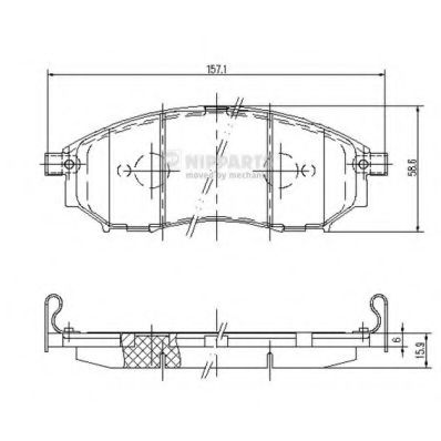 Гальмівні колодки дискові перед. Nissan Murano 02-/Pathfinder 2.5 dCi 05-/Renault Koleos 2.0 dCi 08-