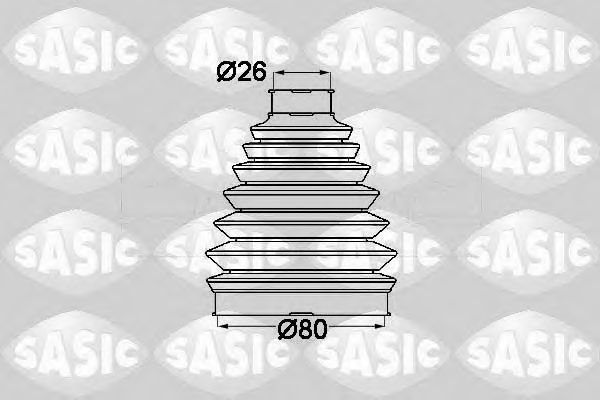 SASIC - 1904013 - Пильовик ШРКШ зовн. 26x80x115 Renault Clio/Kangoo 05-
