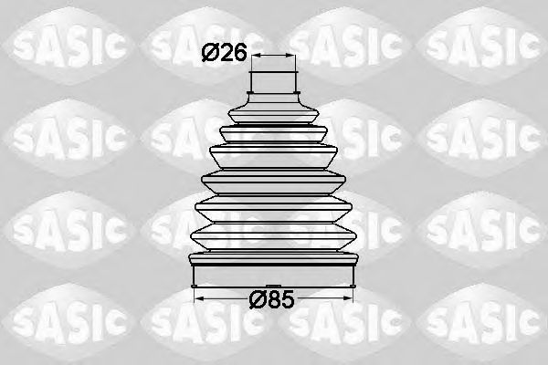 SASIC - 1904021 - Пильовик ШРКШ зовн. 26x84x115 Renault Clio/Modus/Laguna 05-
