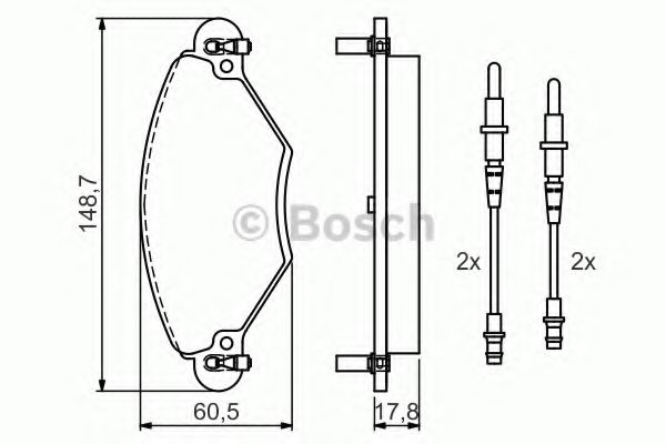 BOSCH - 0 986 424 582 - Торм колодки дисковые (пр-во Bosch)