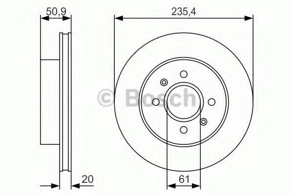 BOSCH - 0 986 479 R52 - Диск гальмівний